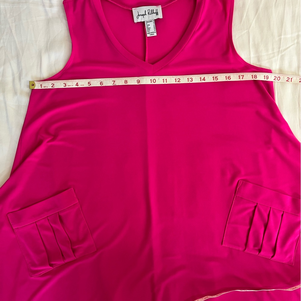 Joseph Ribkoff Fuschia Pink A-Line Swing Sleeveless Mini Dress Women’s Medium - Picture 8 of 9